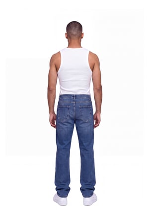 Erkek Regular Fit Jean Pantolon Mavi