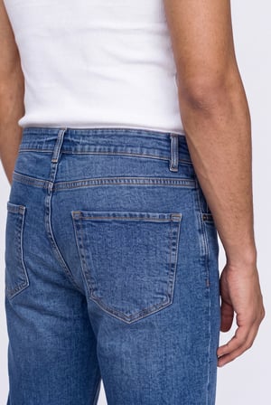 Erkek Regular Fit Jean Pantolon Mavi