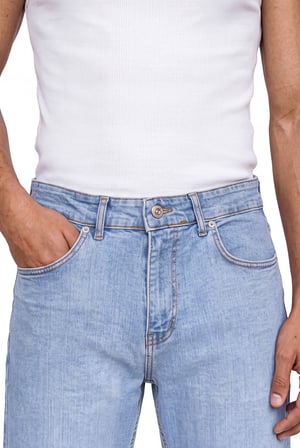 Erkek Regular Fit Jean Pantolon Mavi