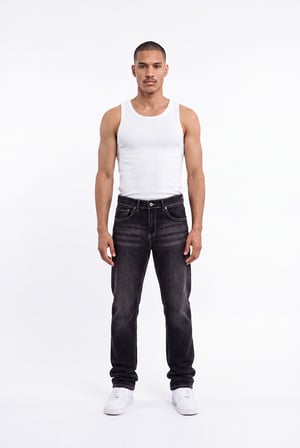 Erkek Regular Fit Jean Pantolon Siyah