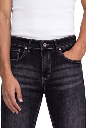 Erkek Regular Fit Jean Pantolon Siyah