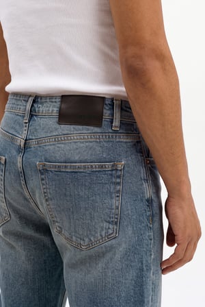 Erkek Regular Fit Jean Pantolon Mavi