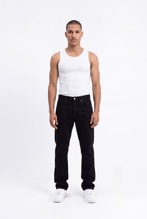 Erkek Regular Fit Jean Pantolon Siyah