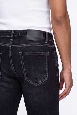 Erkek Regular Fit Jean Pantolon Siyah
