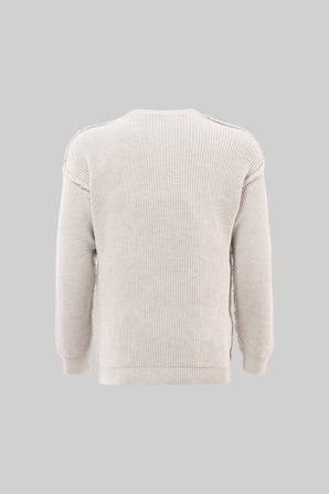 Erkek Selani̇k Örgü Pi̇s Di̇ki̇ş Bi̇si̇klet Yaka Oversize Tri̇ko Taş