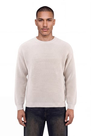 Erkek Selani̇k Örgü Temi̇z Di̇ki̇ş Bi̇si̇klet Yaka Oversize Tri̇ko Taş
