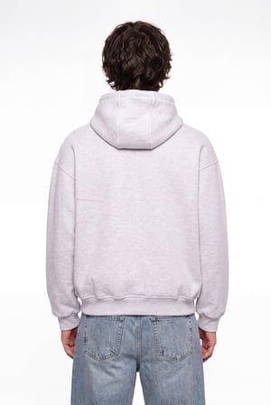 Erkek Oversize Basic Kapüşonlu Sweatshirt Karmelanj