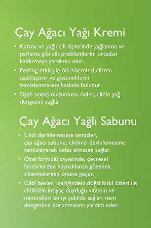 Baga Çay Ağacı Krem &Çay Ağacı Yağlı Sabun Set