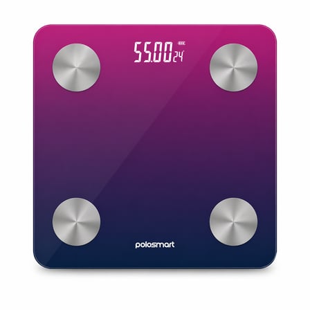 Polosmart PSC104 Akıllı Baskül 180 kg Mor Cam Vücut Analizli Bluetooth