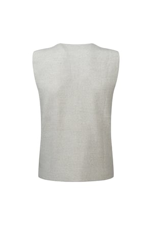 Bej Regular Fit Kruvaze Triko Yelek | L