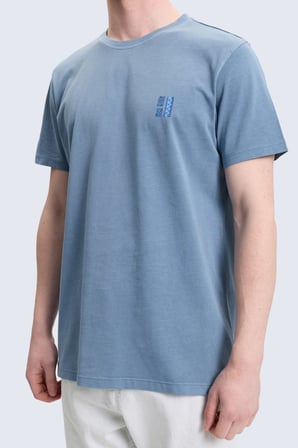 Mavi Regular Fit Baskılı Bisiklet Yaka 100% Pamuk Tişört | S