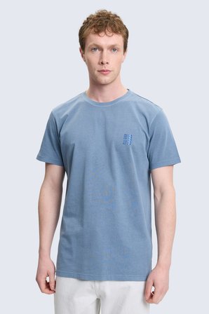 Mavi Regular Fit Baskılı Bisiklet Yaka 100% Pamuk Tişört | XXL