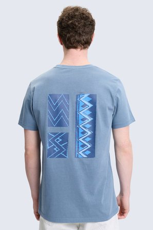 Mavi Regular Fit Baskılı Bisiklet Yaka 100% Pamuk Tişört | XXL