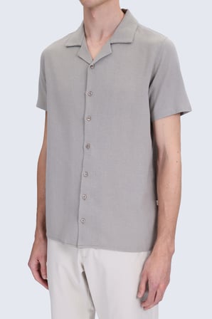 Vizon Regular Fit Apaş Yaka Keten Gömlek | XXL
