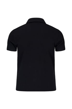 Siyah Regular Fit Apaş Yaka Gömlek | XL