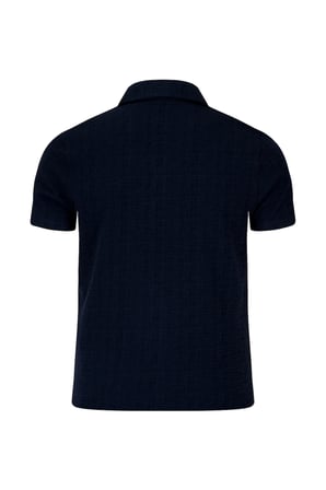 Lacivert Regular Fit Apaş Yaka Gömlek | S