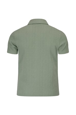 Yeşil Regular Fit Apaş Yaka Gömlek | M