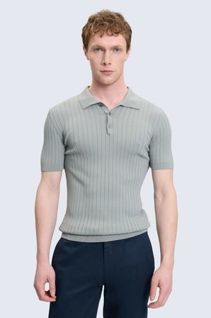 Haki Regular Fit Polo Yaka Rayon Tişört | L