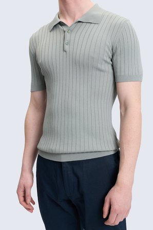 Haki Regular Fit Polo Yaka Rayon Tişört | L