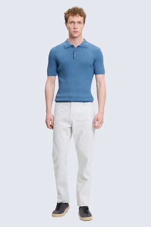 indigo Regular Fit Polo Yaka Rayon Tişört | XXL