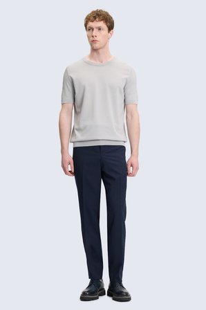 Gri Regular Fit Bisiklet Yaka Rayon Tişört | M