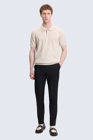 Bej Regular Fit Polo Yaka Pamuklu Tişört | XL