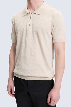 Bej Regular Fit Polo Yaka Pamuklu Tişört | XL