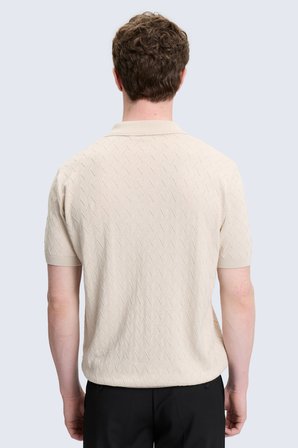 Bej Regular Fit Polo Yaka Pamuklu Tişört | XL
