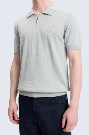 Gri Regular Fit Polo Yaka Pamuklu Tişört | XL