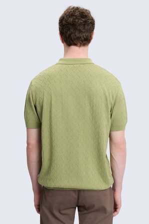 Haki Regular Fit Polo Yaka Pamuklu Tişört | L