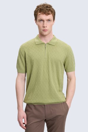 Haki Regular Fit Polo Yaka Pamuklu Tişört | XXL
