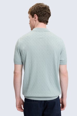 Yeşil Regular Fit Polo Yaka Pamuklu Tişört | M