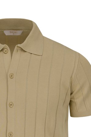 Vizon Regular Fit Polo Yaka Düğmeli Tişört | M