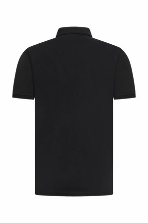 Siyah Regular Fit Polo Yaka Pamuklu Tişört | XXL