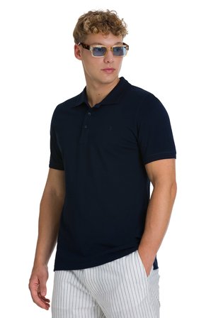 Lacivert Regular Fit 100% Pamuk Polo Yaka Tişört | XXL