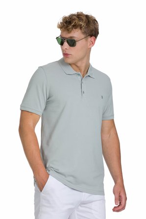 Yeşil Regular Fit 100% Pamuk Polo Yaka Tişört | XL