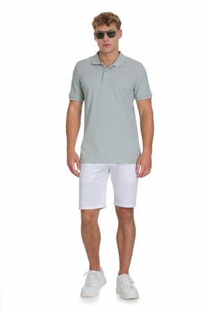 Yeşil Regular Fit 100% Pamuk Polo Yaka Tişört | XL