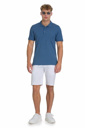 indigo Regular Fit 100% Pamuk Polo Yaka Tişört | M