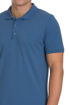 indigo Regular Fit 100% Pamuk Polo Yaka Tişört | M