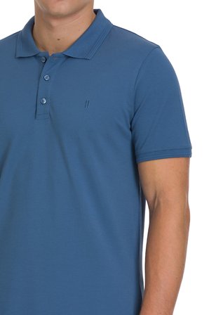 indigo Regular Fit 100% Pamuk Polo Yaka Tişört | S