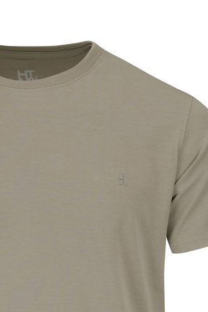 Haki Regular Fit Bisiklet Yaka Pamuklu Tişört | M