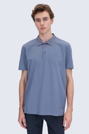 indigo Regular Fit 100% Pamuk Polo Yaka Merserize Tişört | XL