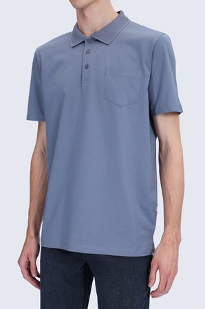 indigo Regular Fit 100% Pamuk Polo Yaka Merserize Tişört | XL