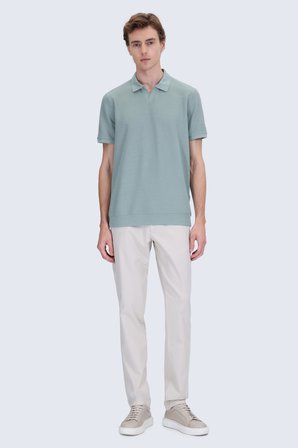 Haki Regular Fit Polo Yaka Pamuklu Tişört | L
