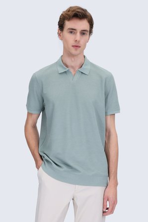 Haki Regular Fit Polo Yaka Pamuklu Tişört | L