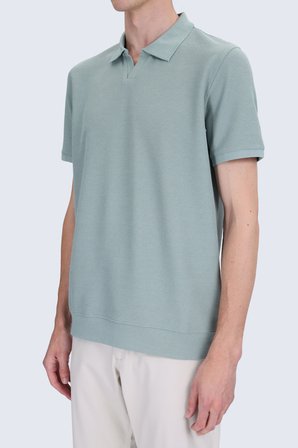 Haki Regular Fit Polo Yaka Pamuklu Tişört | L