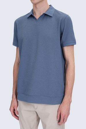 indigo Regular Fit Polo Yaka Pamuklu Tişört | L