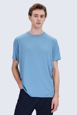 Mavi Regular Fit Bisiklet Yaka Reglan Kol Tişört | XL