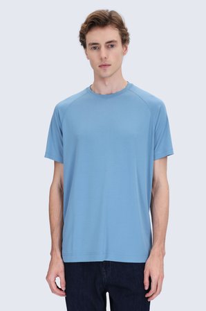 Mavi Regular Fit Bisiklet Yaka Reglan Kol Tişört | XL