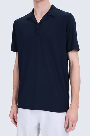 Lacivert Regular Fit  Apaş Yaka Tişört | S